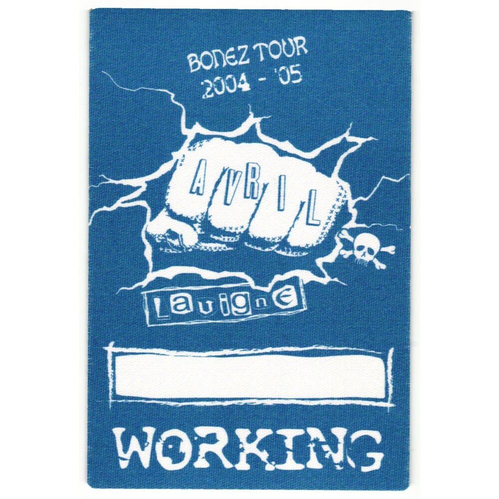 Vintage 2004 2005 Avril Lavigne Concert Backstage Pass Working